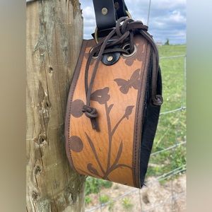 Black Cowhide Crossbody